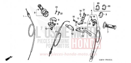 HANDLE LEVER/SWITCH/CABLE CR85R6 de 2006